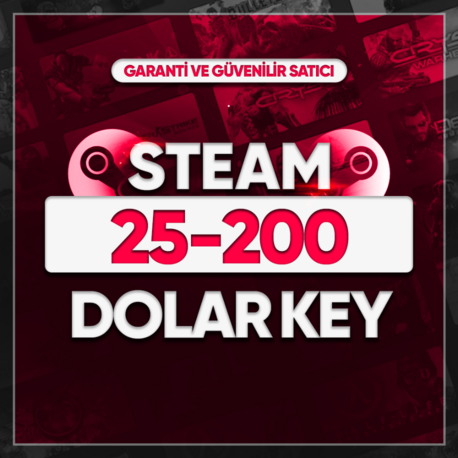 25$ - 200$ Arası Steam Random Key (+1000₺)